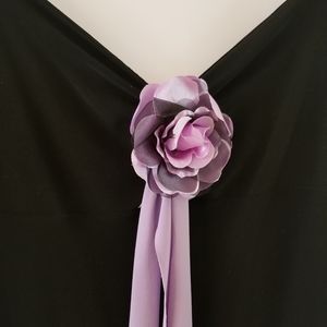 NICHE USA Spaghetti Strap Dress - Black Lavender